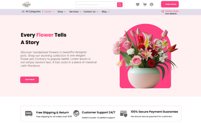 Bloom & Petal - Flower Shop Landing Page